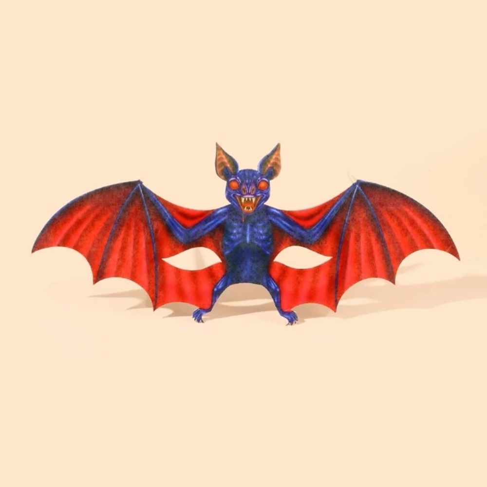 🦇 Awesome Colorful Large Adorable Fabric Cartoon Bat Glasses Eye Mask 🦇